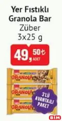 ZÜBER YER FISTIKLI GRANOLA BAR 3X25 G